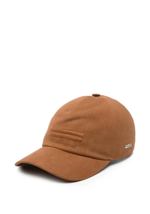 Zegna Oasi logo-plaque baseball cap - Brown