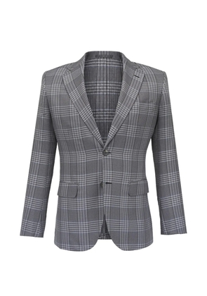 Brioni check-pattern notched-lapel jacket - Grey