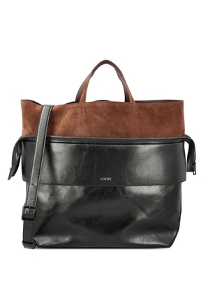 LOEWE large Switch leather suede tote bag - Black