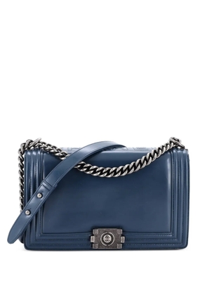 CHANEL Pre-Owned Reverso Boy Flap Bag Glazed Calfskin Old Medium crossbody bag - Blue
