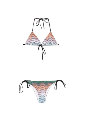 Missoni zigzag-knit triangle bikini - Orange