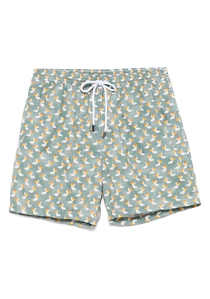 Barba pelican-print swim shorts - Green