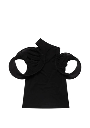 Junya Watanabe cut-out asymmetric top - Black