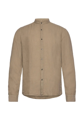 BOSS Elvory band-collar shirt - Brown