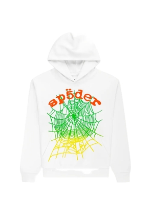 SP5DER web-print logo-print hoodie - White