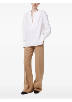 Another Tomorrow quarter-zip blouse - White