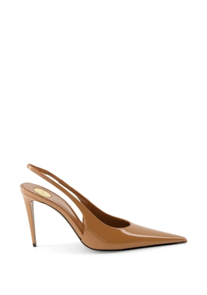 Saint Laurent Guermantes pointed-toe pumps - Neutrals