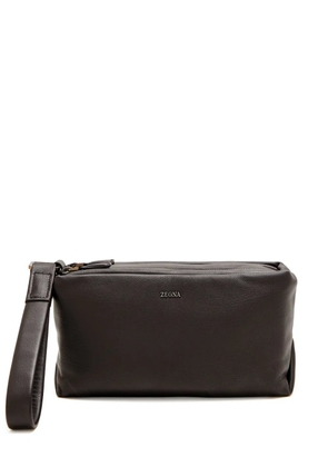 Zegna Secondskin pouch bag - Brown