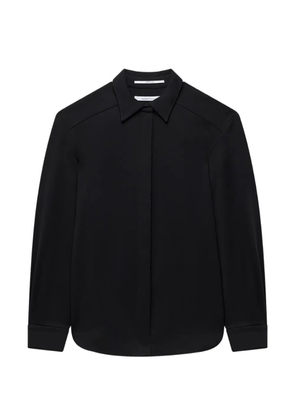 Another Tomorrow curved-hem shirt - Black