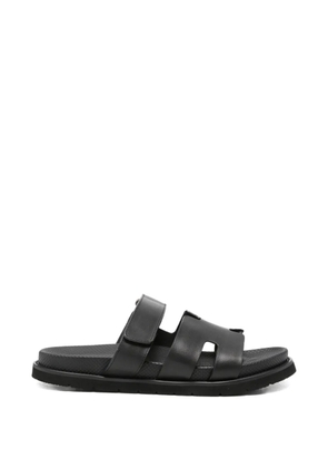 SERGIO MORETTI FIRENZE touch-strap leather sandals - Black