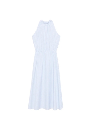 CRIDA Taormina striped halterneck midi dress - Blue
