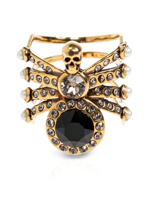 Alexander McQueen Spider crystal-embellished ring - Gold