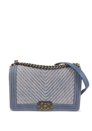 CHANEL Pre-Owned Boy CCturn-lock chain-strap shoulder bag - Blue