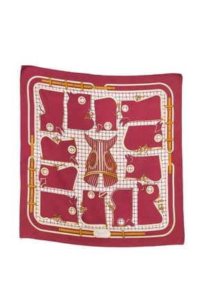 Hermès Pre-Owned 1974 Camails silk scarf - Red