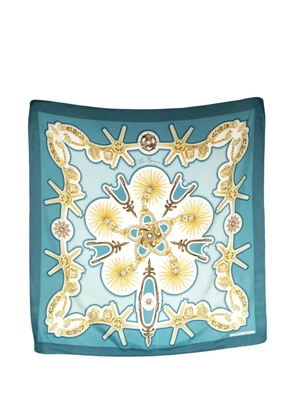 Hermès Pre-Owned 1970s Les Eperons silk scarf - Blue