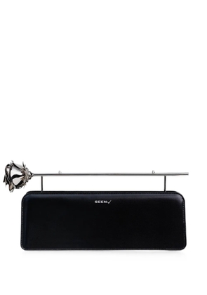 Seen Users Rose 11 floral-detail clutch bag - Black