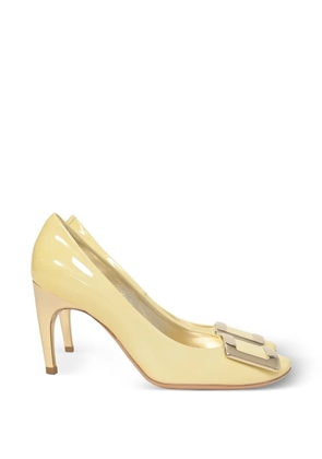 Roger Vivier Vintage buckle patent leather pumps - Yellow