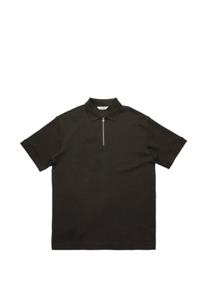 SELECTED Krister zip-fastening polo shirt - Brown
