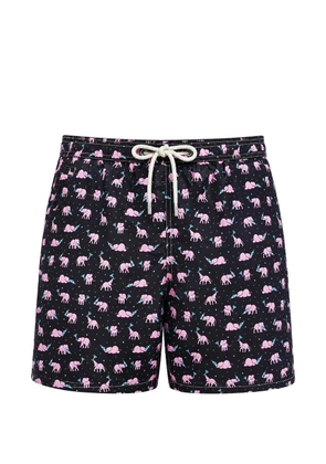 MC2 Saint Barth Lighting Micro Fantasy elephant-print swim shorts - Black
