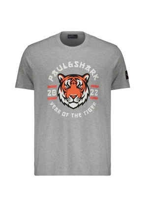 Paul & Shark graphic-print cotton T-shirt - Grey