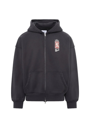 RHUDE Fumar 91 logo-print zip-up hoodie - Grey