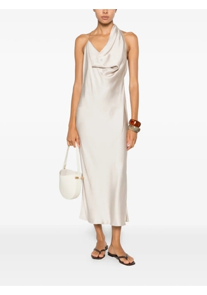 Nineminutes cowl-neck backless midi dress - Neutrals