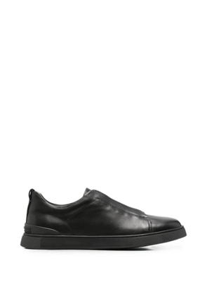 SERGIO MORETTI FIRENZE slip-on leather sneakers - Black