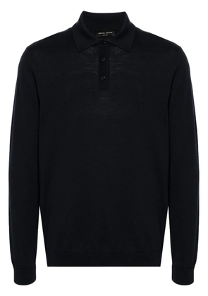 Roberto Collina merino wool polo shirt - Blue