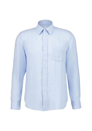 120% Lino chest-pocket linen shirt - Blue