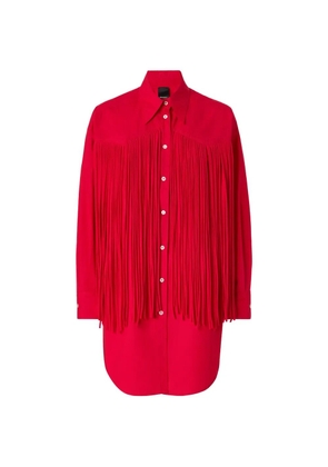 PINKO fringe-detail mini dress - Red