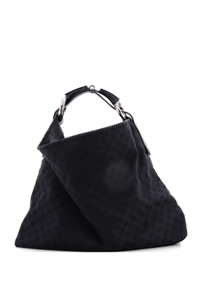 Gucci Pre-Owned Horsebit GG Canvas Large hobo bag - Black