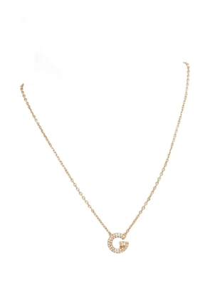 GUESS USA crystal-embellished G-logo necklace - Gold