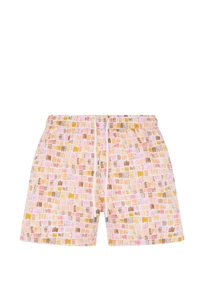 Fedeli abstract-print swim shorts - Neutrals