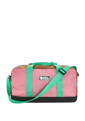 Fjällräven colour-block logo-patch holdall - Pink