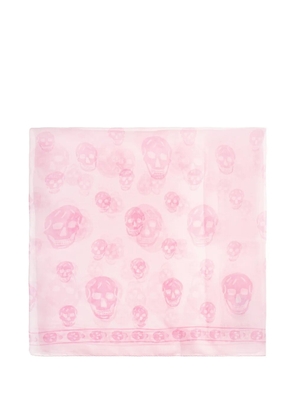 Alexander McQueen Classic Skull silk scarf - Pink