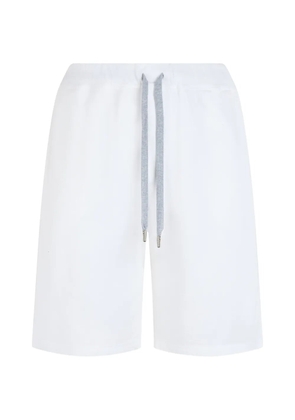 Fedeli drawstring-waistband cotton shorts - White