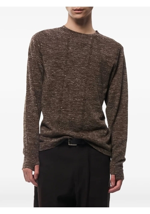 Omar Afridi Landes long-sleeve T-shirt - Brown