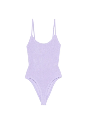 Hunza G crinkle-effect swimsuit - Purple