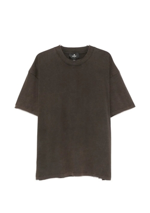 Represent Initial faded-effect logo-plaque T-shirt - Brown