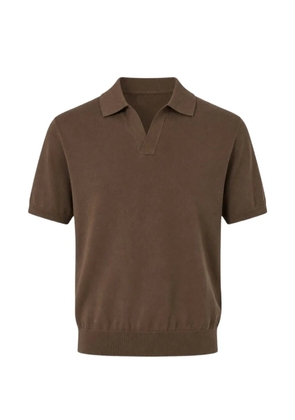 DIKTAT fine-knit short-sleeve T-shirt - Brown