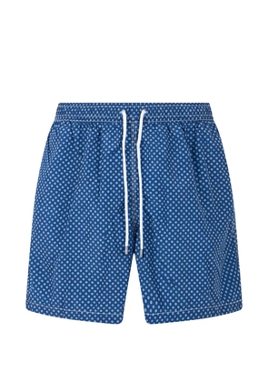Fedeli geometric-print drawstring swim shorts - Blue