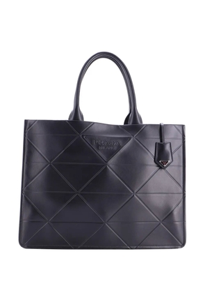 Prada Pre-Owned Symbole Shopper Embossed Leather Large tote bag - Black