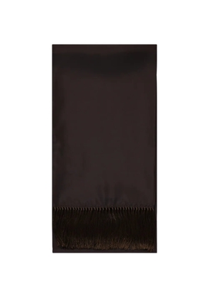 Zegna fringed scarf - Brown