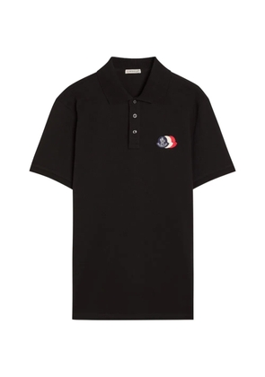Moncler logo-patch polo shirt - Black