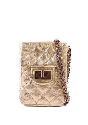 CHANEL Pre-Owned CC 2.55 chain-strap calfskin crossbody bag - Gold