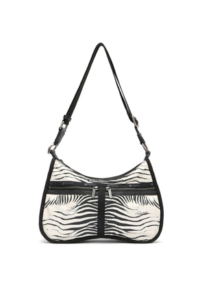 Roberto Cavalli Torino zebra-print shoulder bag - White