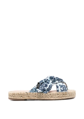 LIU JO paisley-print braided sandals - Blue