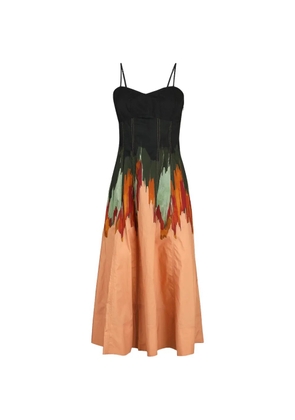 Ulla Johnson Fiora floral-print midi dress - Orange