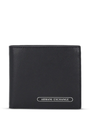 Armani Exchange logo-lettering wallet - Black