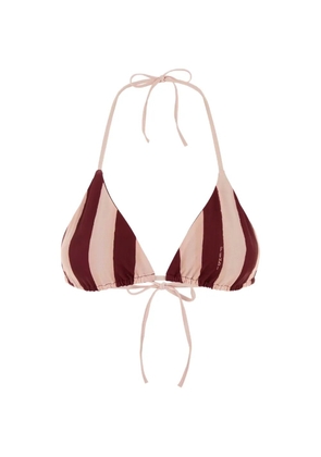 FENDI striped triangle-cup bikini top - Red